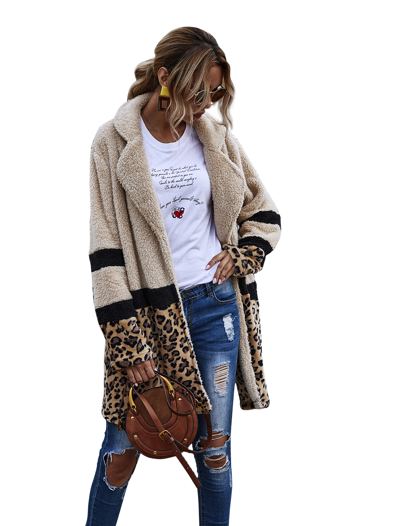 hot sale women s new flocking fashion mid-length plush jacket wholesale NHDF52