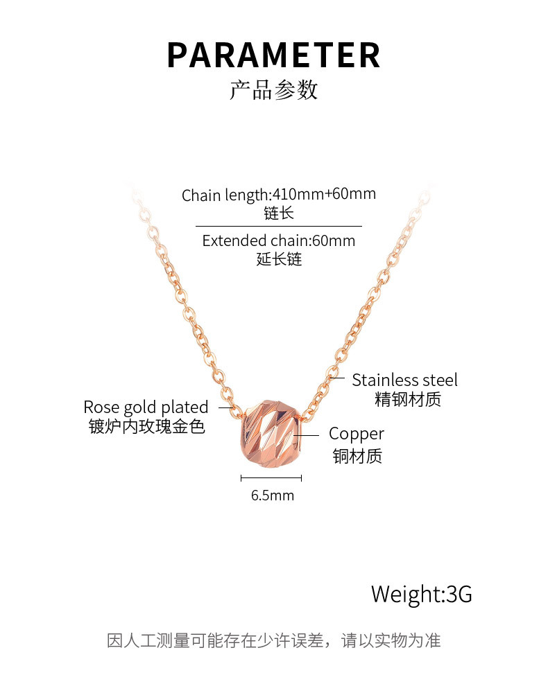 Korean Style Rose Gold Exquisite Pendant Jewelry Necklace Wholesale display picture 1