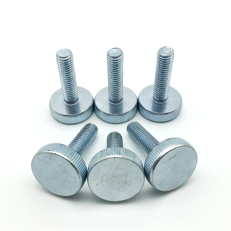 GB835 滚花圆头螺栓 平头螺丝手拧螺丝