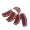 Pear Six corners comb household Fish perforation Rosewood wave Semicircle Half Sandalwood Sandalwood ox horn massage