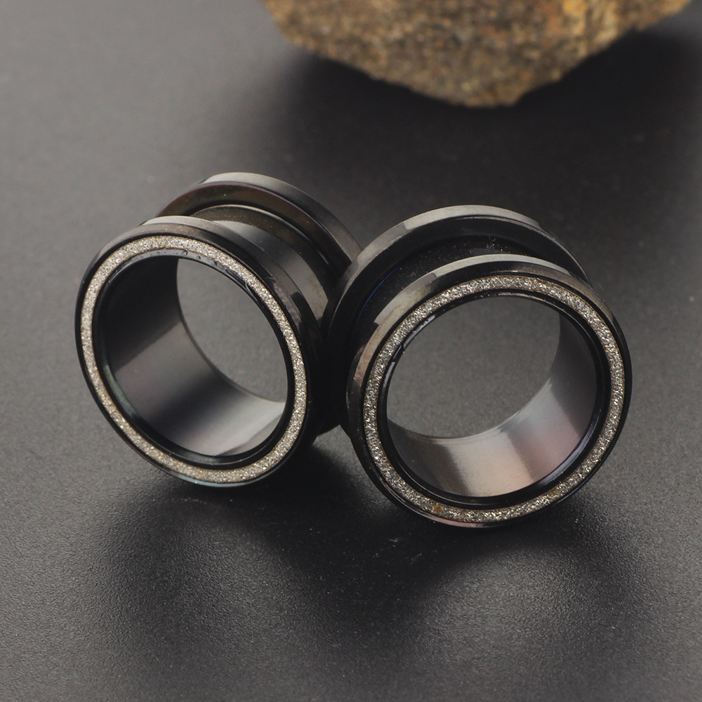 Stainless Steel Sand Pressure Ear Expander Ear Pulley Jewelry Gold 16mm Body Piercing Jewelry detail image 10