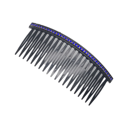 Plastic 11 cm large single row diamond-encrusted straight wavy hair comb insert comb two yuan shop one yuan a piece of hair accessories