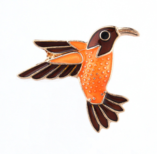 Korea's New Alloy Dripping Oil Bird Brooch display picture 3