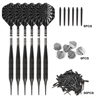 东业飞镖 6只装软式飞镖20g塑料头镖套装配件齐全|ms