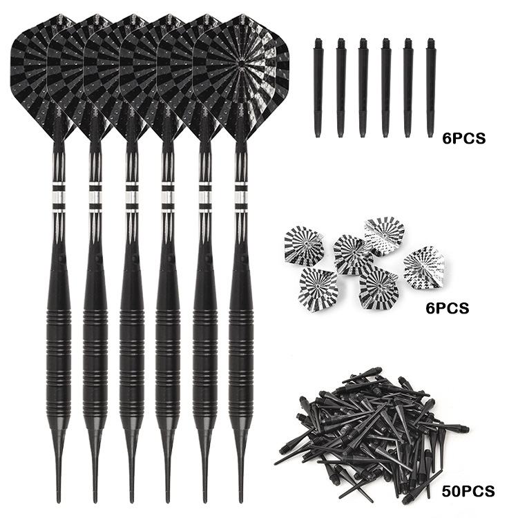 东业飞镖 6只装软式飞镖20g塑料头镖套装配件齐全|ms