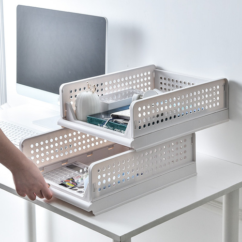 Wardrobe storage wardrobe layered partitions drawer-type storage box clothes folding storage basket storage rack folding clothes frame