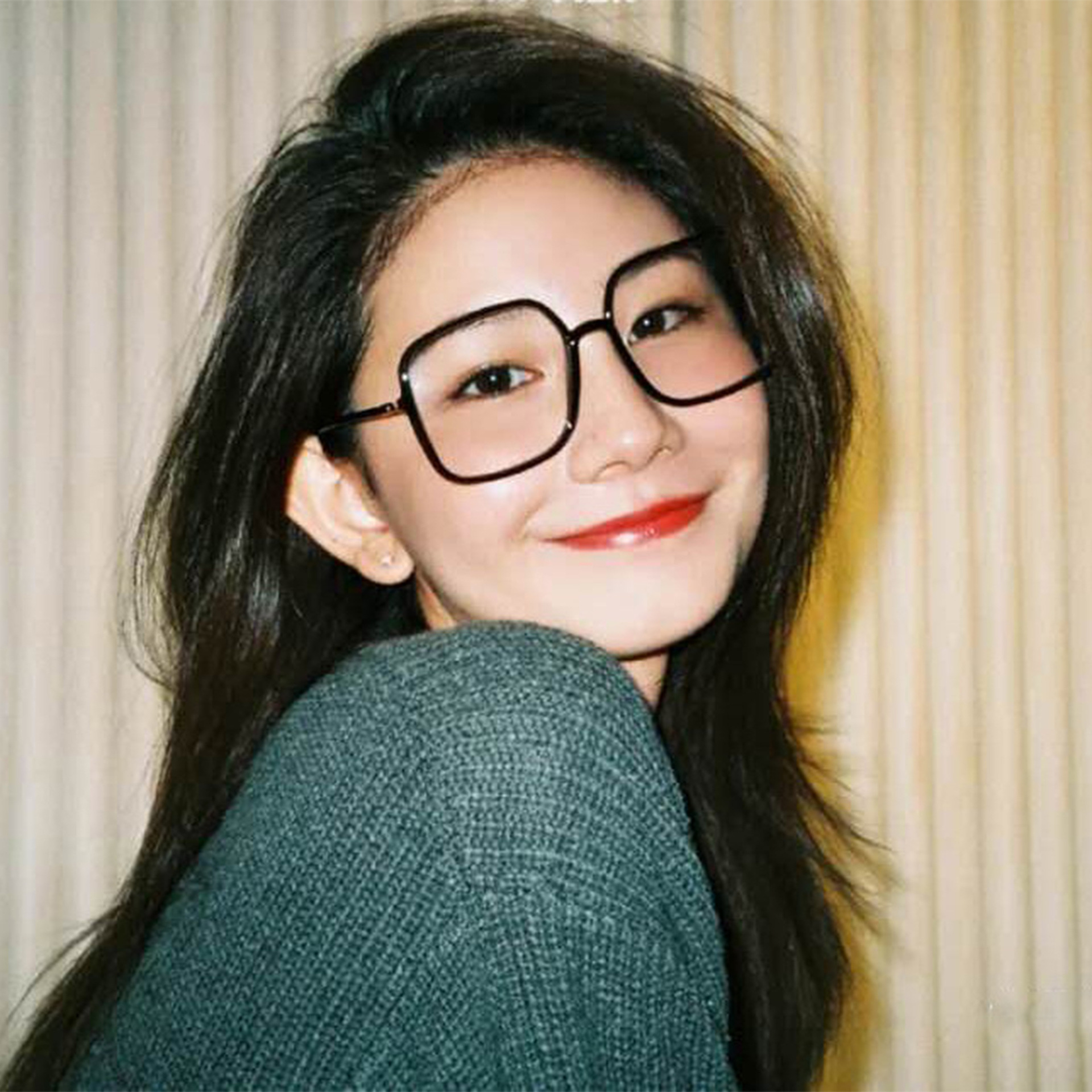 2020 Nuevo Marco grande transparente Rosa anti-azul gafas de luz Internet celebridad Super chica gafas de tiro de calle 98019