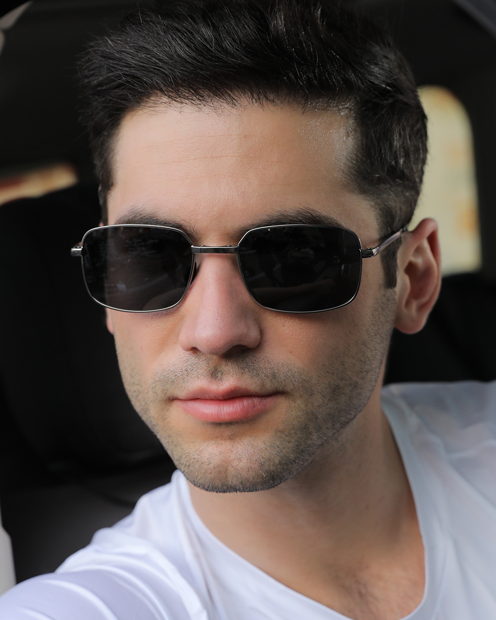 Business Classic Style Color Block Tac Square Patchwork Full Frame Men's Sunglasses display picture 1