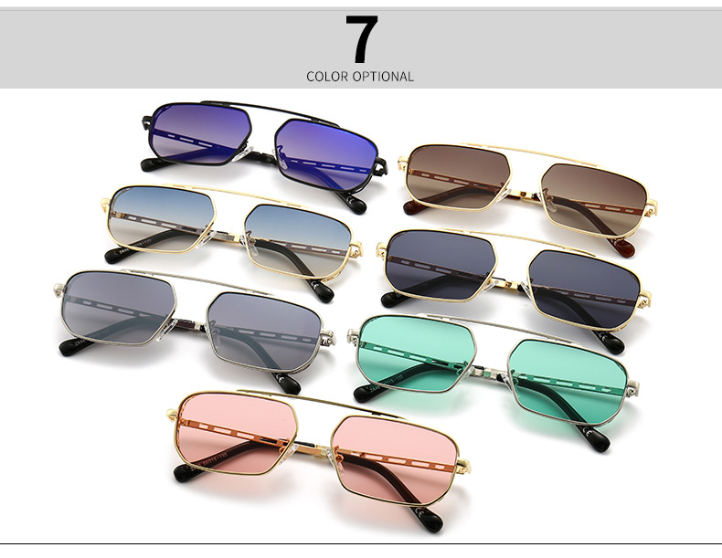 Retro Geometric Pc Square Full Frame Women's Sunglasses display picture 1