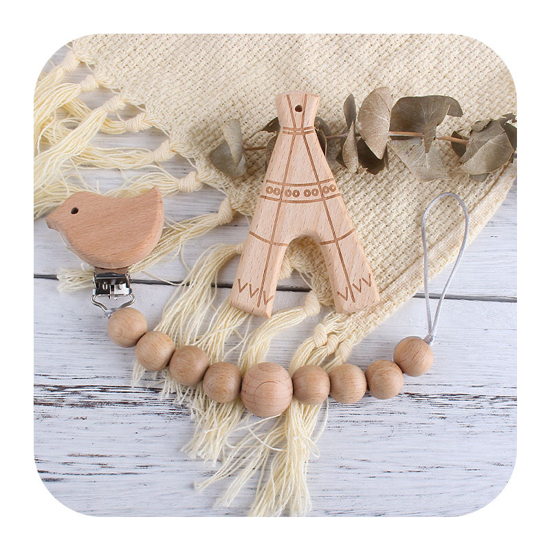 Nuevo bebé Torre Eiffel haya juguete mordedor bebé molar mordedor chupete cadena DIY accesorios de la joyería