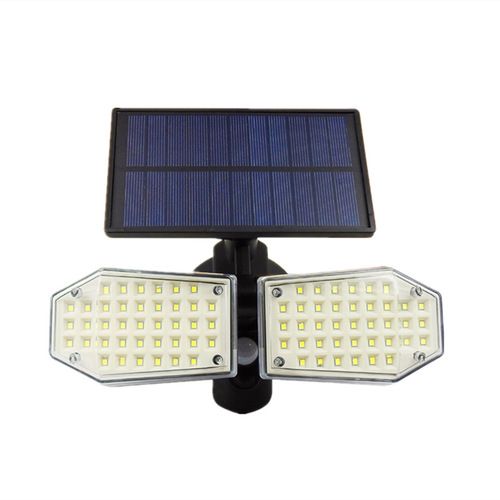 New solar wall light led double head garden light household human body induction solar light outdoor waterproof street light
