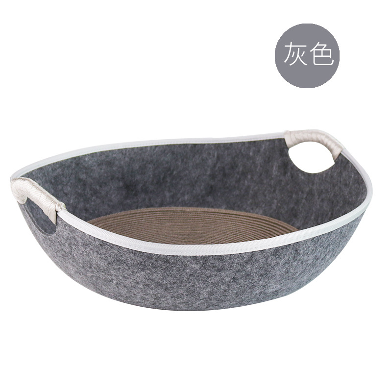 Suministros para mascotas Amazon nuevo Four Seasons Universal fieltro gato Nido verano Internet celebridad gato nido de una sola pieza de entrega