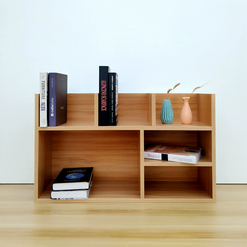 Простая небольшая книжная полка из цельного дерева настольный пол спальня гостиная балкон Офис Студент детское хранилище экономичное