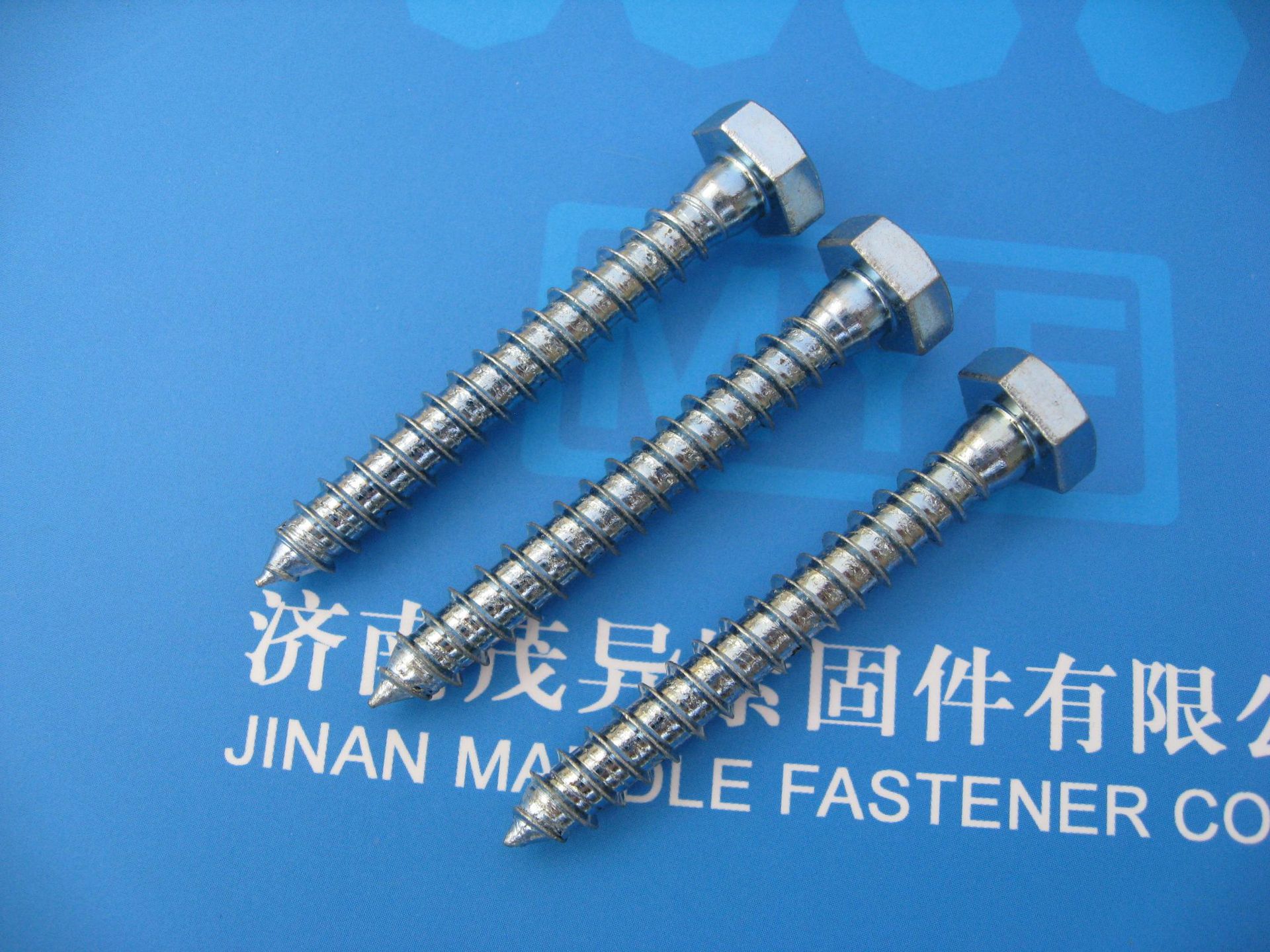 DIN571德标六角头木螺钉 (1/4×2inch) M8×25碳钢镀锌