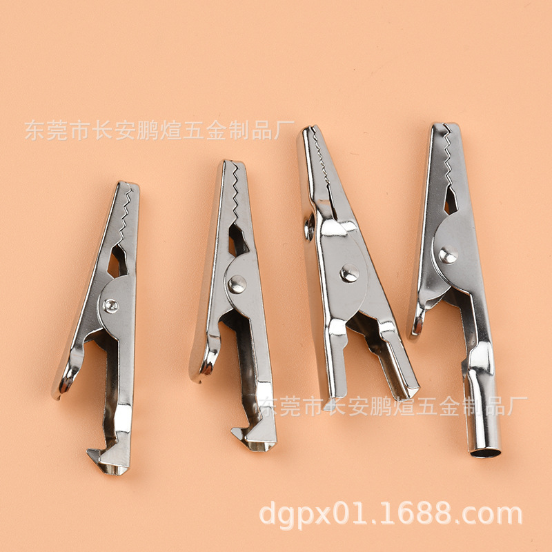 批发金属35mm鳄鱼夹电镀名片小夹子 证件PVC厂牌夹不锈钢窗帘夹子-阿里巴巴