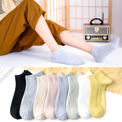 Ed Spring and summer new pattern lady Double needle Boat socks solar system Solid Retro Shallow mouth Cotton socks Manufactor wholesale