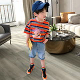 Детские летние шорты, тонкие джинсовые штаны для мальчиков, повседневные брюки, в западном стиле, в корейском стиле