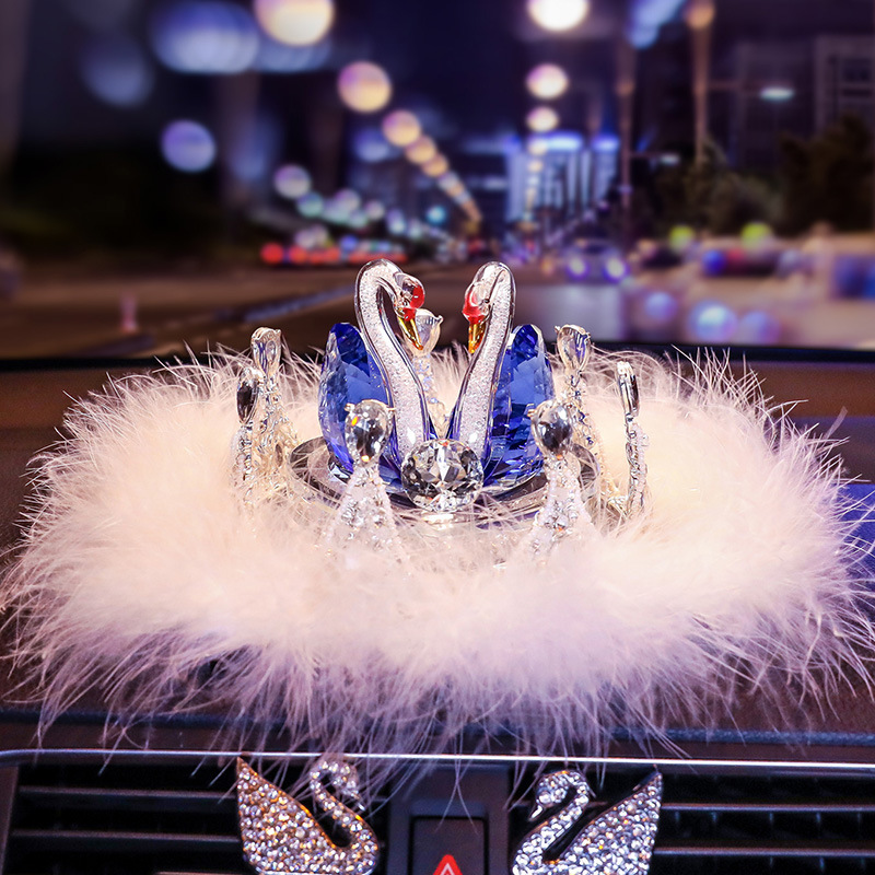 빨간 머리 블루 스완 향수 시트 + 크라운 B + 깃털 미끄럼 방지 매트