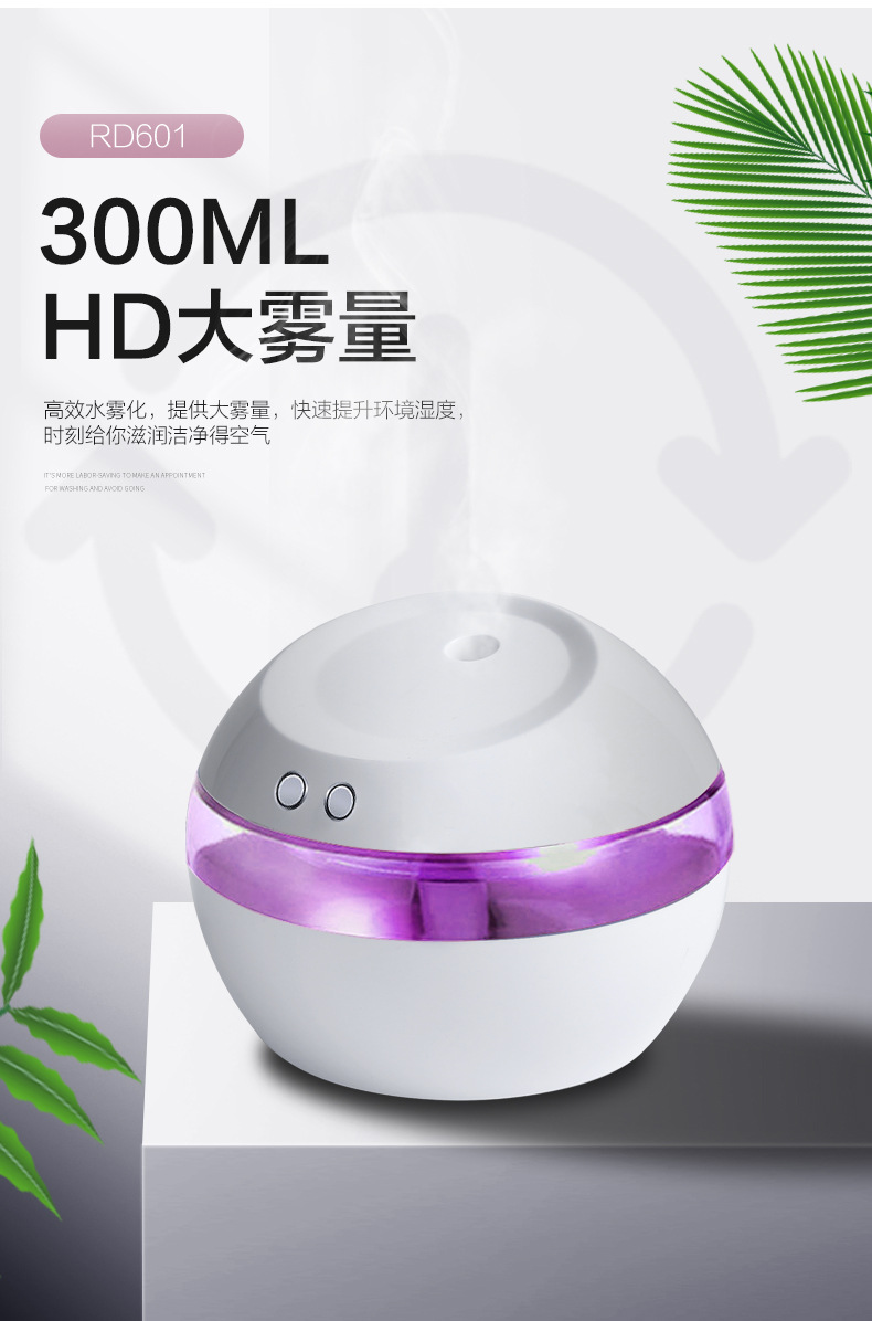 跨境创意礼品usb加湿器 圆球形迷你桌面静音雾化器加湿器家用详情13