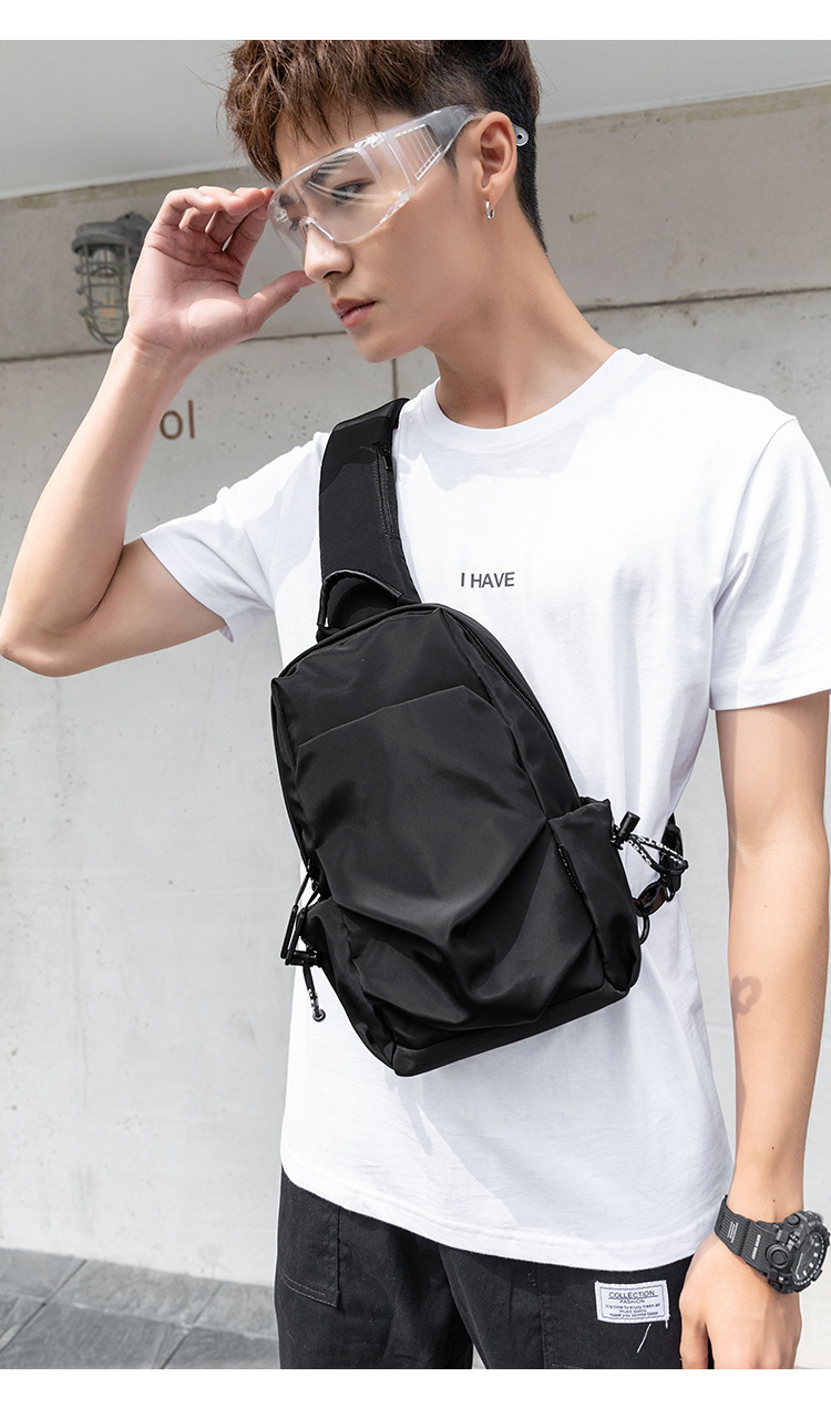 Chest Bag, Casual Simple Shoulder Messenger Bag Multifunctional Fashion Brand Crossbody Backpack Small Fashion Messenger Bag_voghion.com