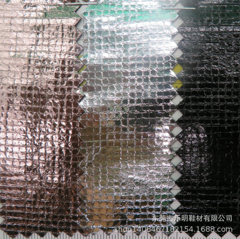 GB0082金属膜压花珠片纹仿皮绒麂皮绒仿超纤适用鞋材服装帽业