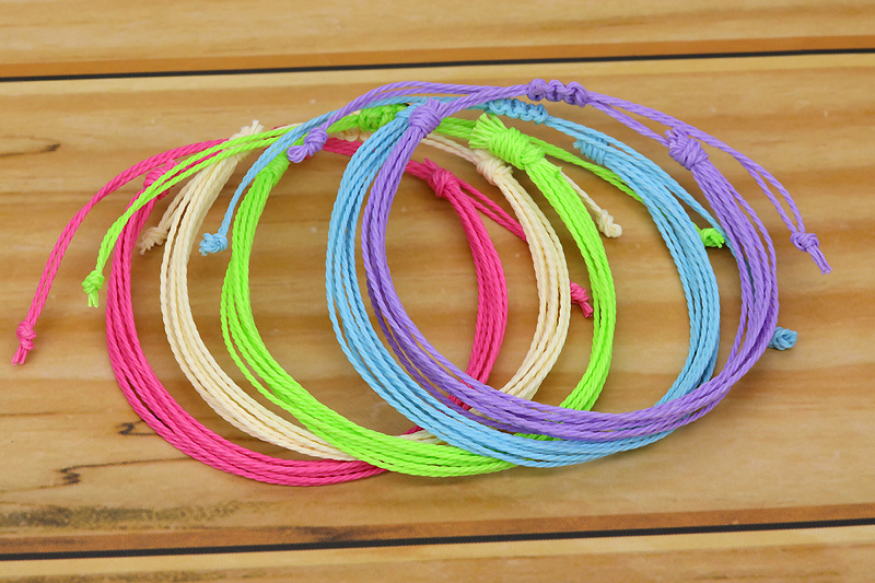 Ethnic Style Waves Wax Line Knitting Unisex Bracelets display picture 3