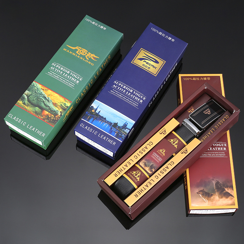 男士皮带自动扣商务休闲合金扣腰带超市皮带礼盒礼品现货|ru