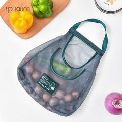 SP SAUCE Double Layer Fruit and Vegetable Kitchen Multi-Function Storage Bag with Portable Hollow Mesh Bag