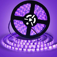 LED紫光UV軟貼片燈帶低壓5050/2835驗鈔醫療殺菌出除蟎蟲UV膠固化