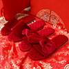 Demi-season slippers with bow, footwear indoor, birthday charm, sneakers