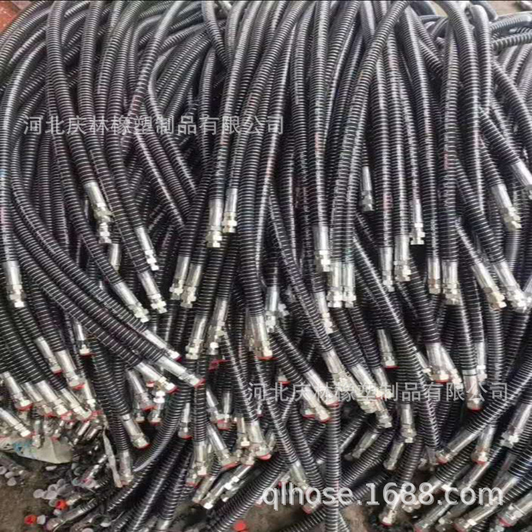厂家直销 缠绕钢丝高压油管 高压胶管、抵压橡胶管、高压胶管总成