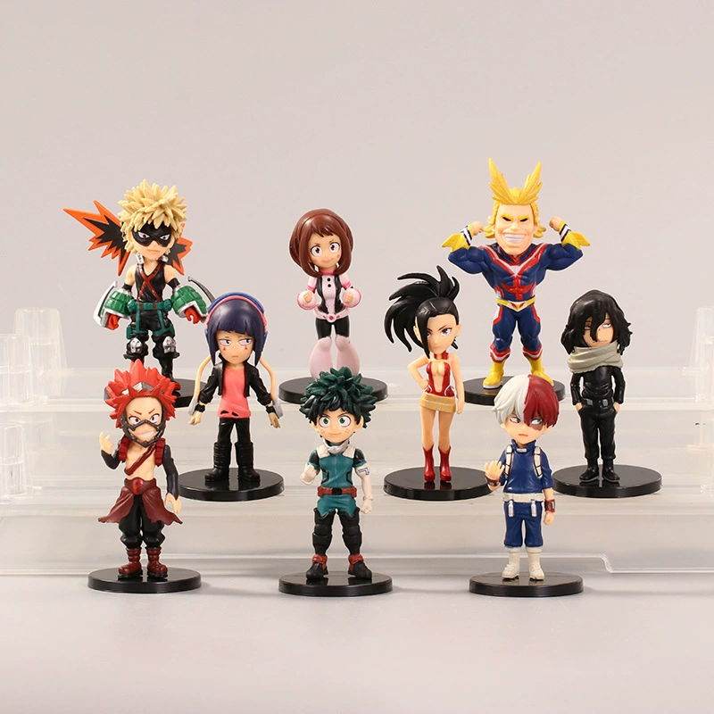 Anime Doll Swing Set, 9-piece Mini Figures Keychain / Display, lightweight 9pcs