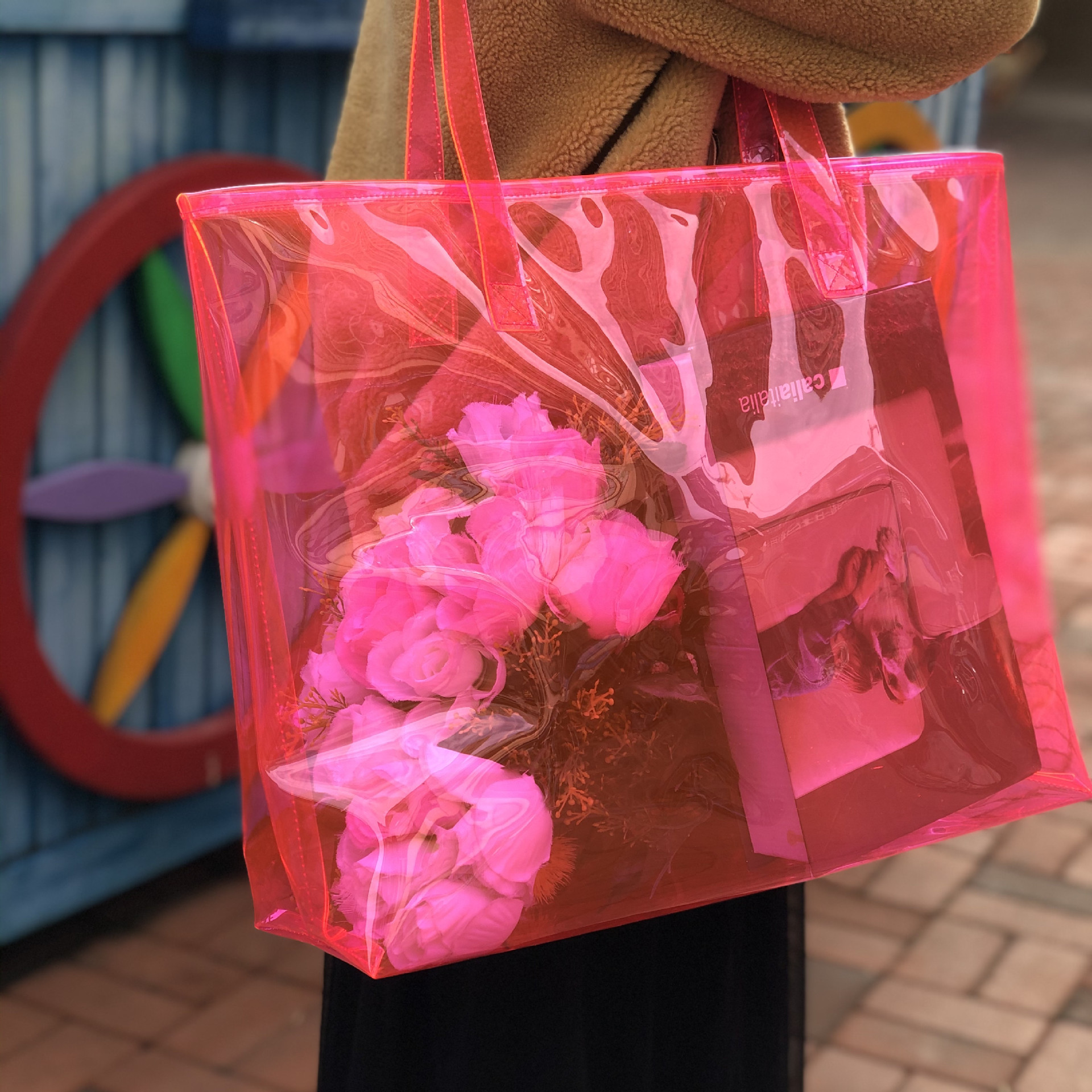 胶袋服装袋 彩色透明pvc塑料手提袋 可印logo