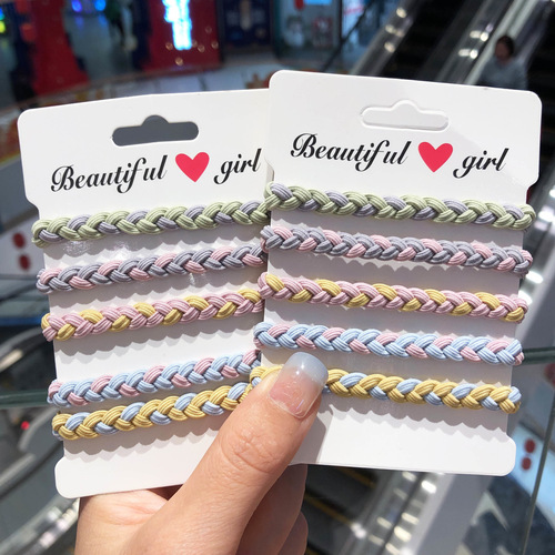 Hair rope bracelet dual-purpose gift for boyfriend Korean version cute hand-woven hair rope simple hair tie rubber band factory direct sale