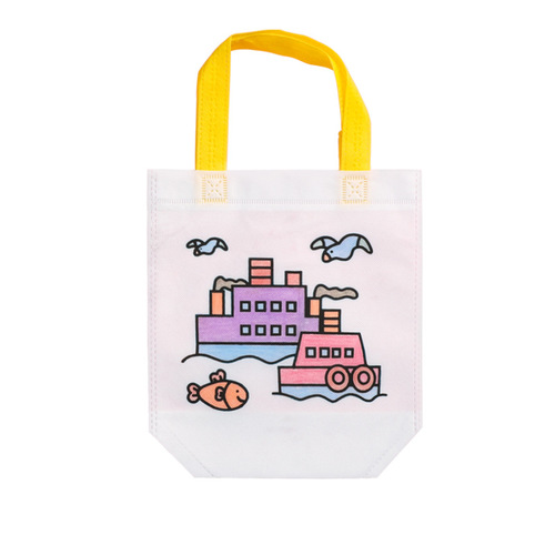 DIY graffiti bag non-woven environmentally friendly bag art hand-painted coloring bag handbag material hand-painted coloring painting