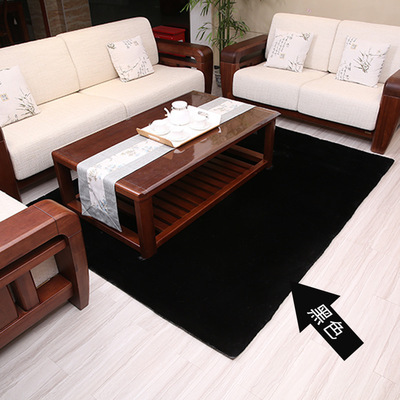 北欧ins长方形白色长毛绒卧室床边地垫客厅茶几地毯定制满铺地毯