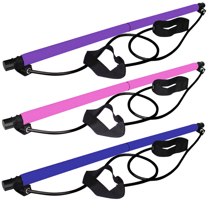 อุปกรณ์ออกกำลังกาย 瑜伽器材普拉提棒健身运动家用女脚蹬瘦身拉力器弹力带减肥拉力绳  