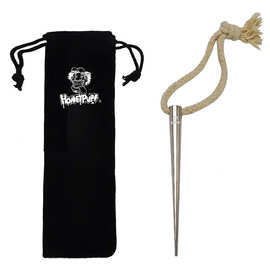 honeypuff 不锈钢卷烟杆 绒布袋包装 锥形直杆金属带绳卷烟器