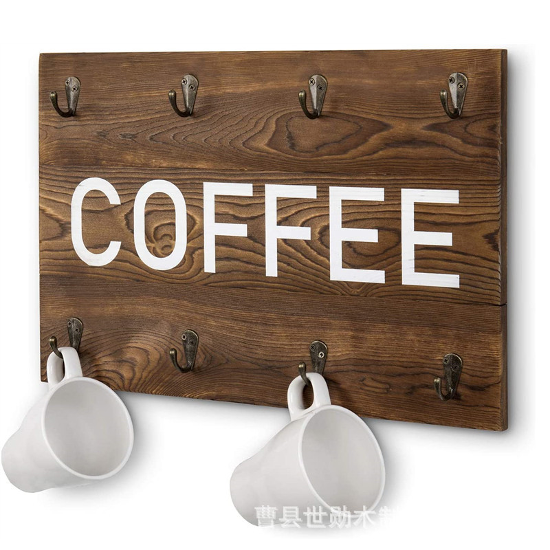 实木挂钩壁挂玄关包钥匙全铜咖啡马克杯挂钩门口进门墙上免打孔