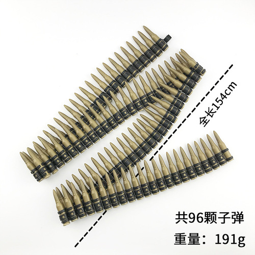 Pirate props plastic bullets simulation military bullet platoon vs. army police machine gun bullet chain clothing accessories