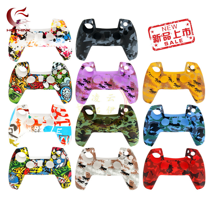 PS5 Handle Camouflage Silicone Case Play...