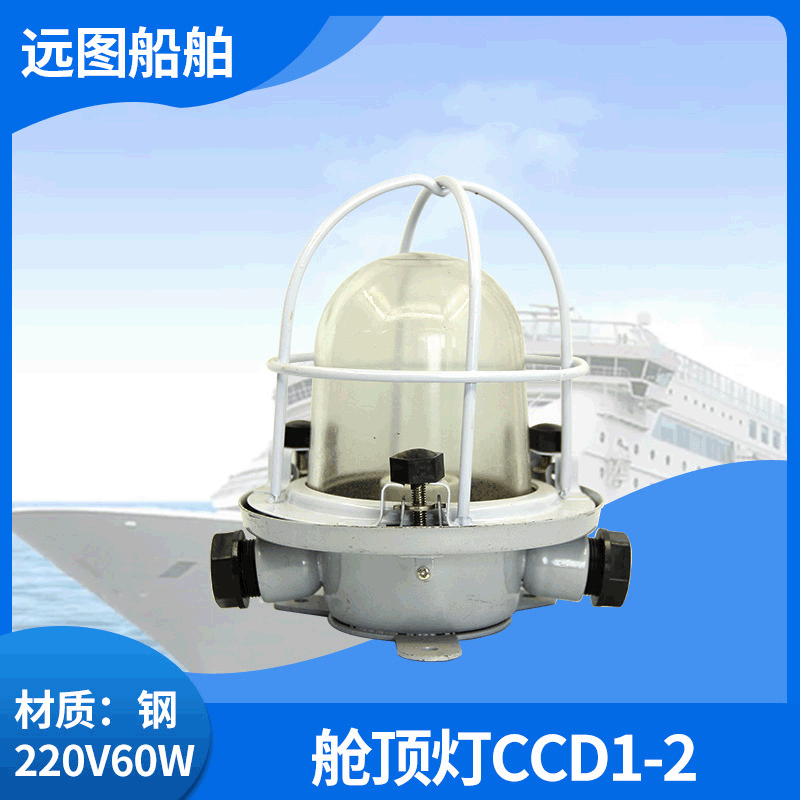 Marine overhead lights ccd1-2 Metal Steel Incandescence Top light deck cabin lighting 220V60W goods in stock