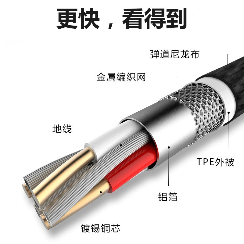 麦多多 Type-C дата-кабель с интеллектуальным отключением питания QC3.0, быстрая зарядка, высокоскоростной адаптер, кабель для зарядного устройства мобильного телефона
