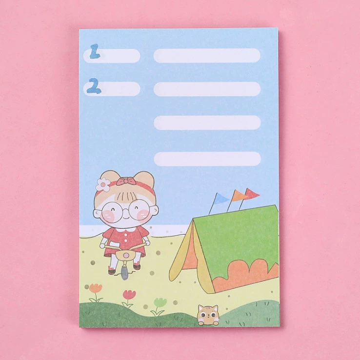 Cartoon book for elementary school students, cute note