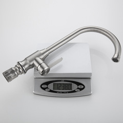 New Product 304 Stainless Steel Kitchen Faucet Cold and Hot Brushed Steel Ball Anti-Stick Rotating Sink Washing Basin Faucet