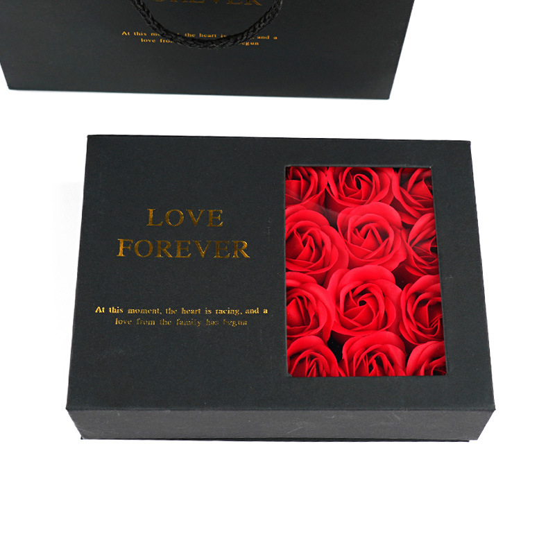 Valentine's Day Gift Box 12 Flip Window Soap Flower Lipstick Gift Box Necklace Jewelry Gift Box Wholesale display picture 4