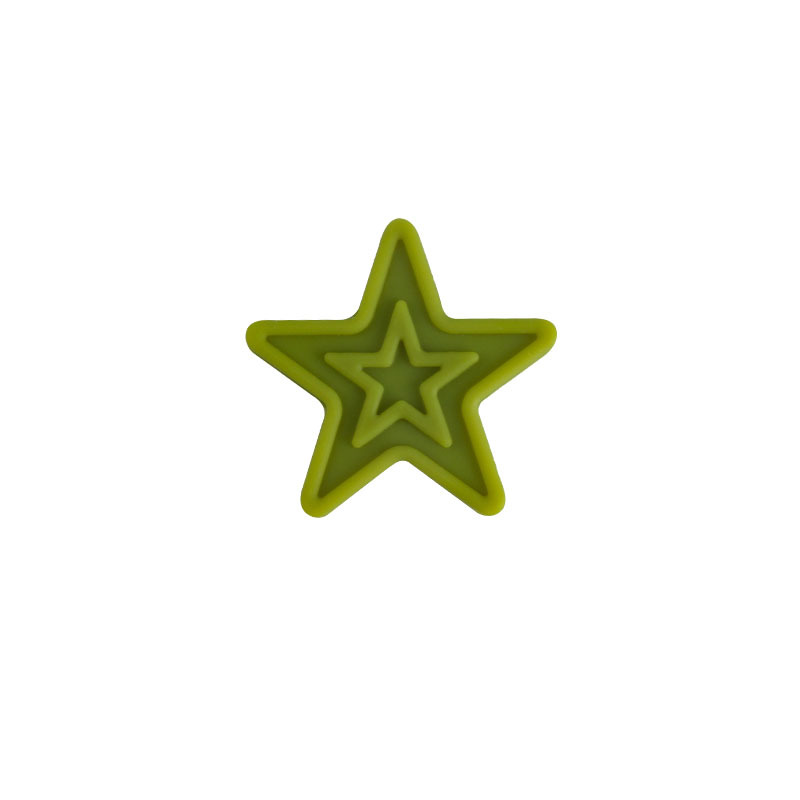 Estrella silicona molar juguete mordedor pulsera chupete cadena collar accesorios estrella de cinco puntas DIY bebé suministros Accesorios