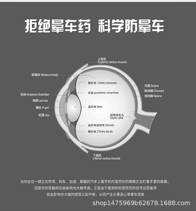 抖音同款防晕车眼镜定备神器成人儿童旅行黑科技防晕船折叠眼镜架