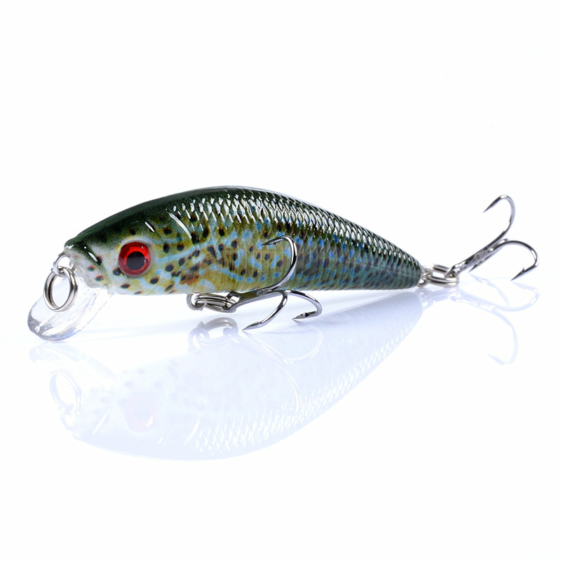 Shallow Diving Minnow Lures Hard Plastic Baits Bass Trout Fresh Water Fishing Lure