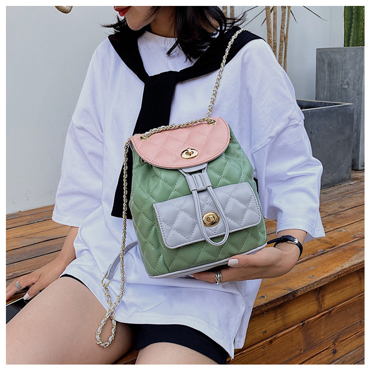 Shoulder Bag New Wave Summer Fashion Diamond Chain Backpack Large Capacity Shoulder Bag Wholesale Nihaojewelry display picture 5